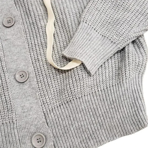 Hayden Los Angeles Gray Off Shoulder Cardigan Sweater M - Picture 2 of 4